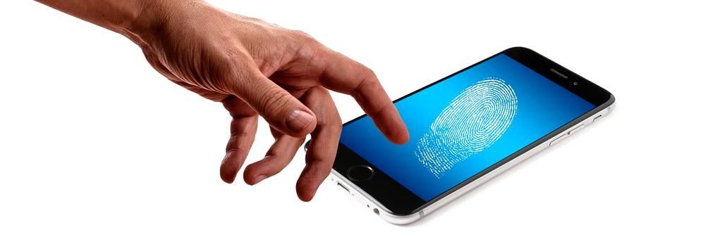 Biometric security scanner with DNA helix visualization